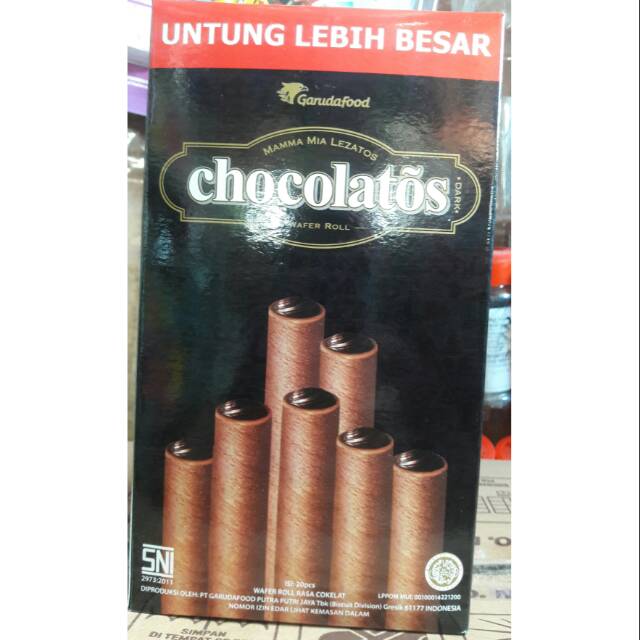 

Chocolatos Dark Waffer Roll Isi 12pcs