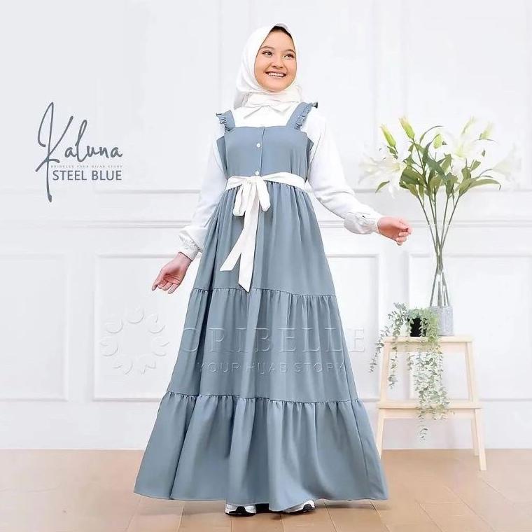 Gamis Anak Remaja PerempuanUmur 10th 11th 12th 13th 14 Tahun / KALUNA DRESS / Gamis Anak Tanggung/ K