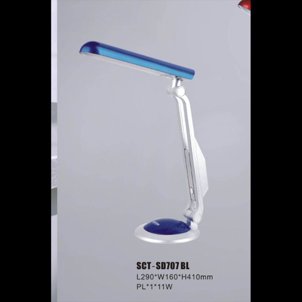 Lampu meja SCT-SD707 BL,RD,Silver PL 11 watt