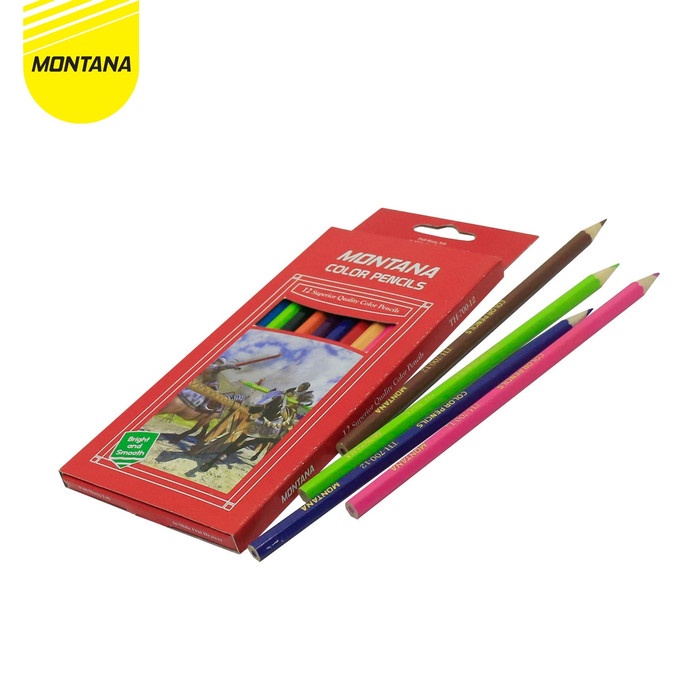 

WARNAPENSIL- COLOR PENCIL / PENSIL WARNA MONTANA TH-700 / 12 WARNA -PENSIL WARNA