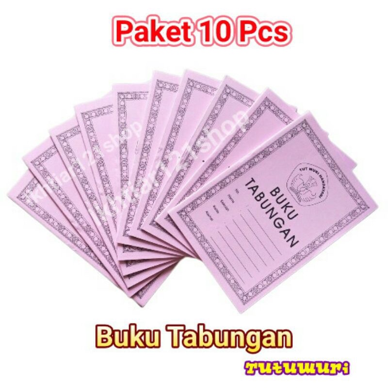

Paket 10 Pcs Buku Tabungan Cover Buku Motif Warna Random