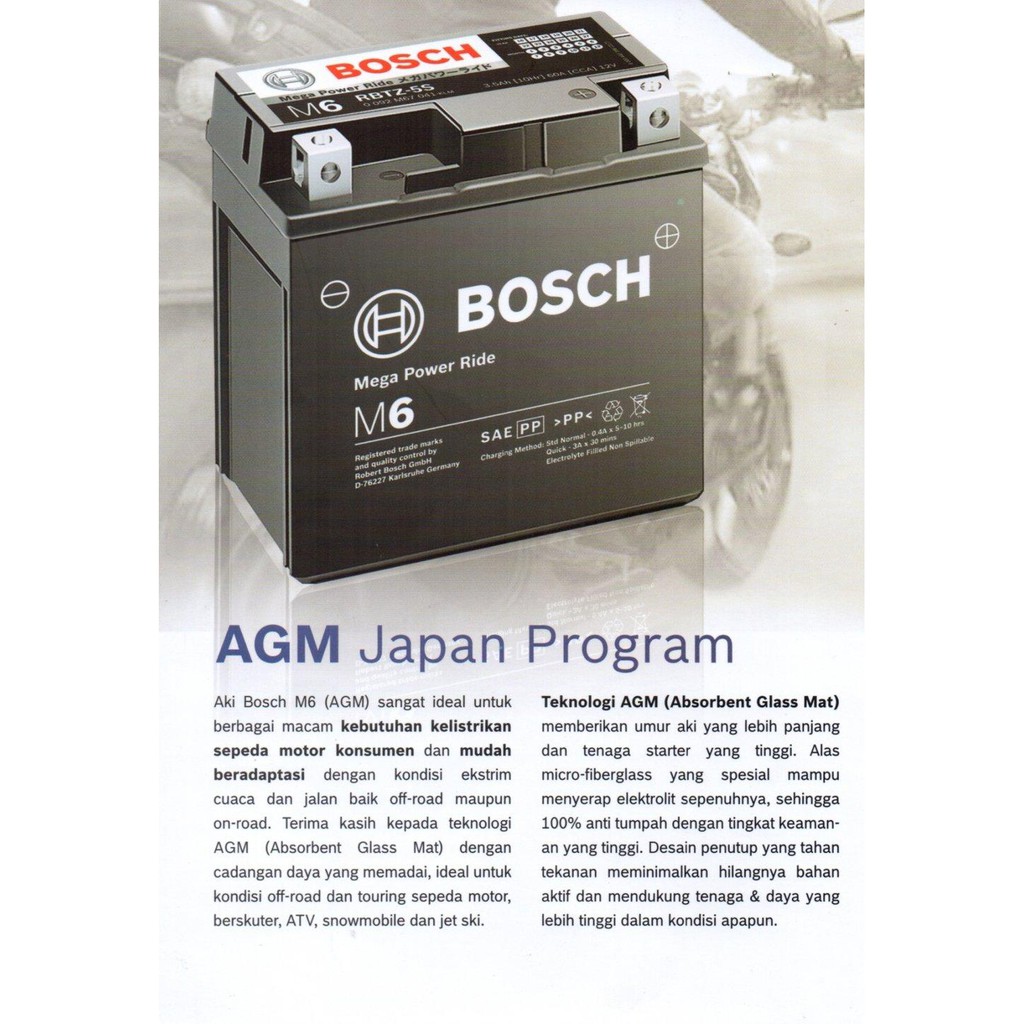Ready Aki Motor Bosch M8 Ultragel Rbtz 5s 3 5 Ah Limited Shopee