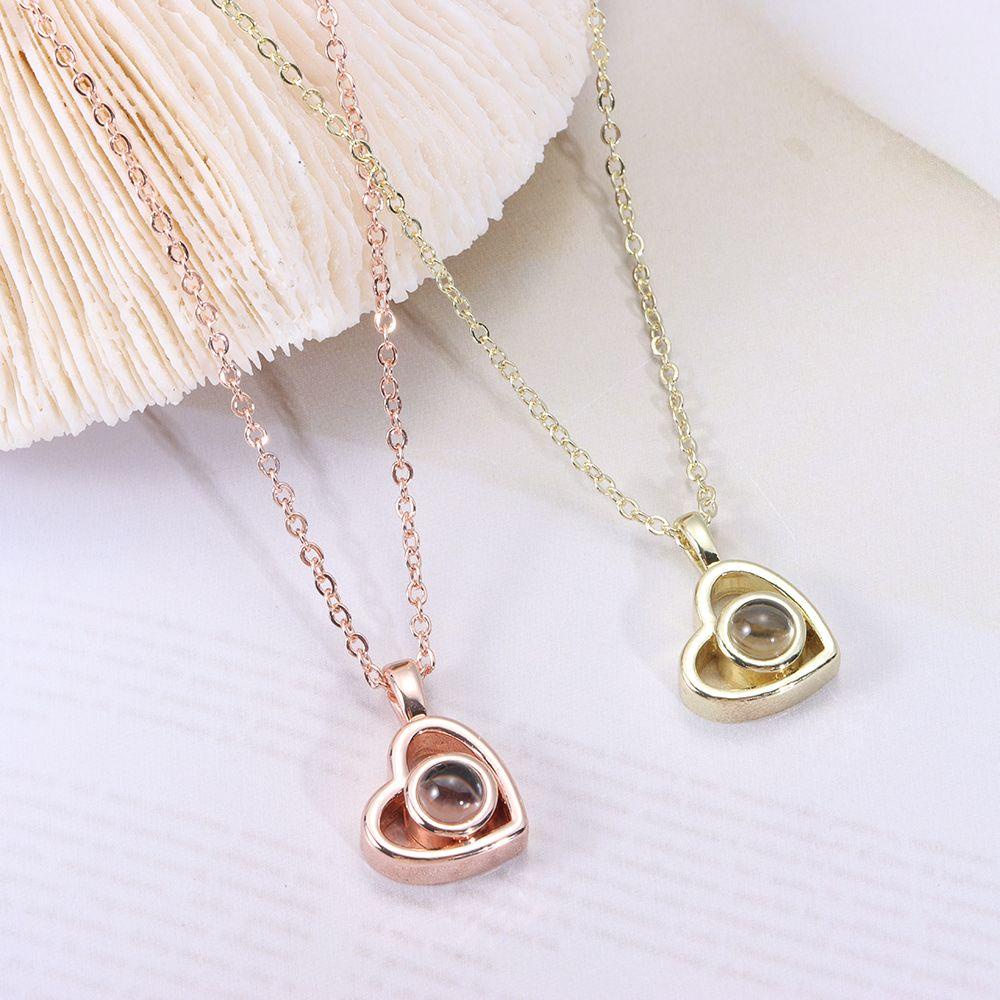 Kalung Proyeksi SOLIGHTER Fashion Kalung Klavikula Hari Valentine Stainless Steel