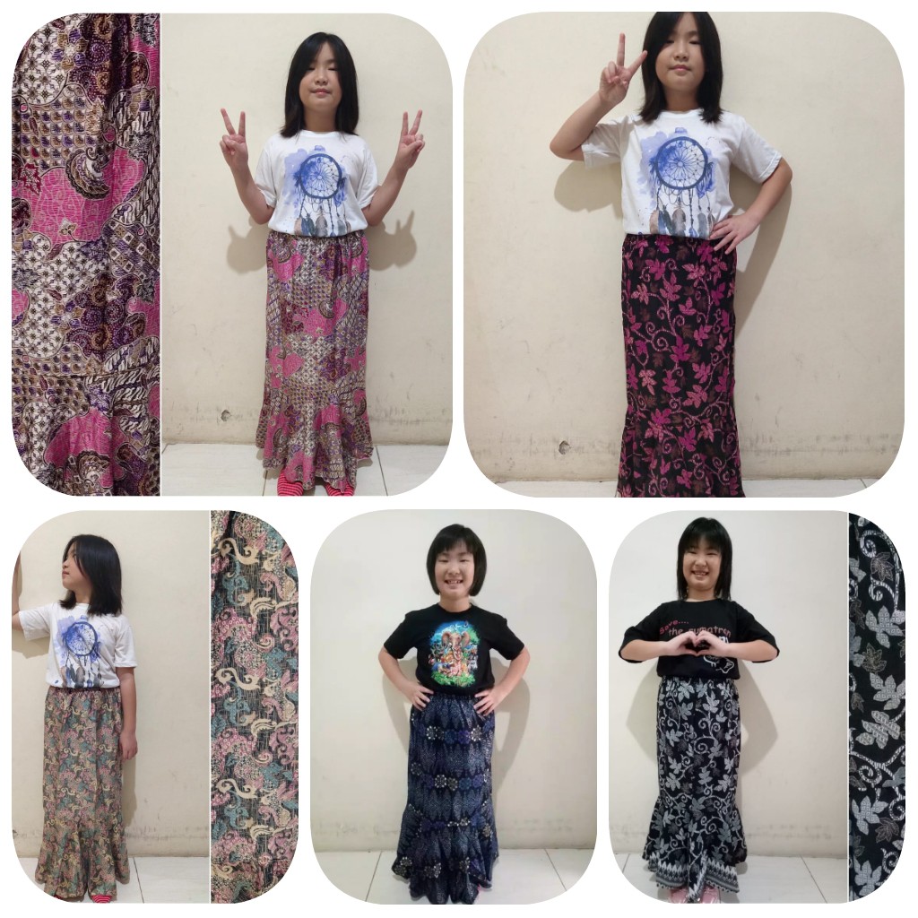 Mariska Rok Duyung Batik Panjang Anak-anak S-xl