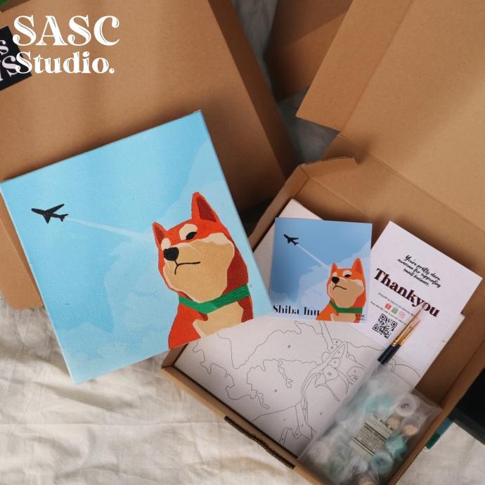 

Diy Painting By Number | Kerajinan Tangan | "Shiba Inu Hachiko