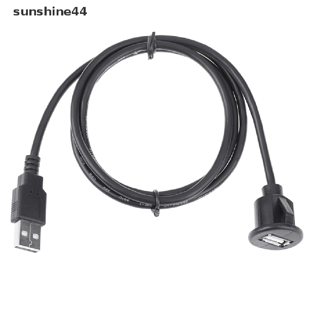 Sunshine 1Pc Kabel Extension USB 2.0 Male To Female Panjang 1M Untuk Panel Dashboard Mobil