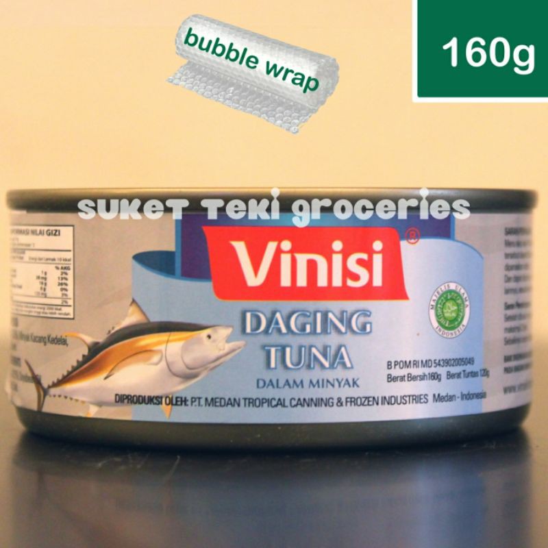 Tuna Kaleng Vinisi Chunk Light in Oil 160 gr Kaleng Ready