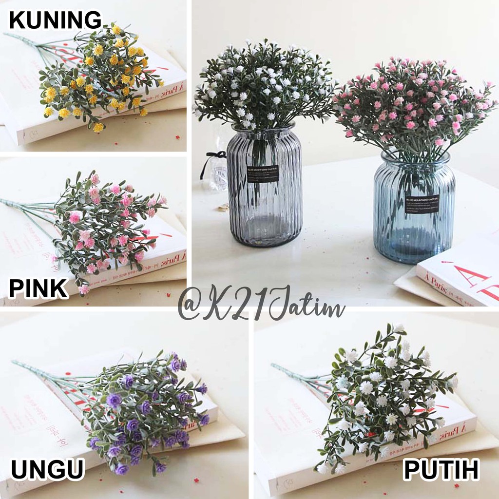 AF12 Artificial Flower Bunga  Kecil  Plastik  Imitasi 