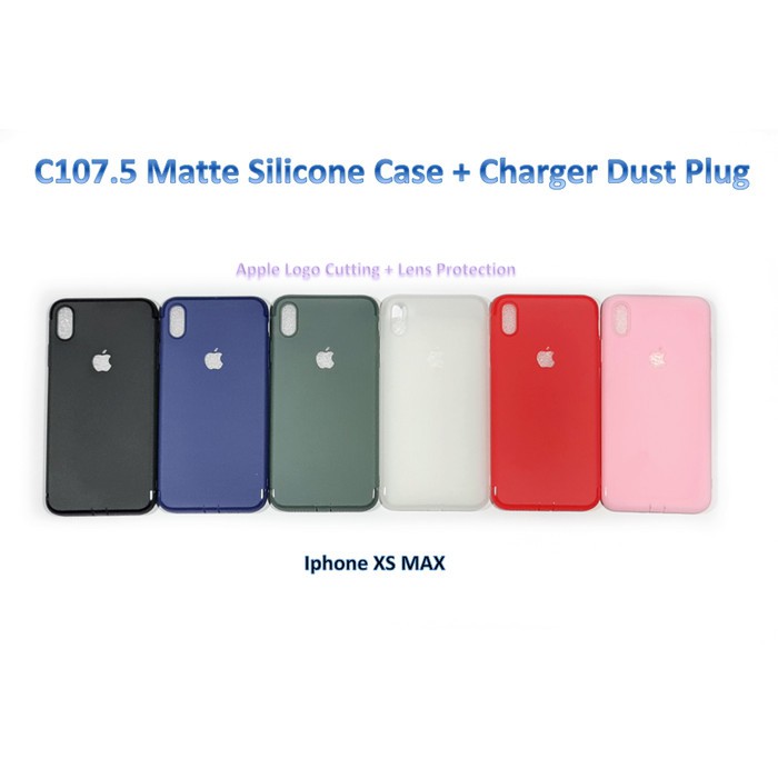 C107.5 Iphone X / XS / XR / XS MAX  Colourful Ultrathin Silicone Matte Case