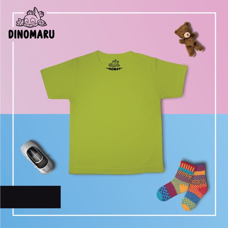 SLAS BAJU KAOS POLOS ANAK PREMIUM green hijau 0-12 tahun / katun /cotton combed 30s
