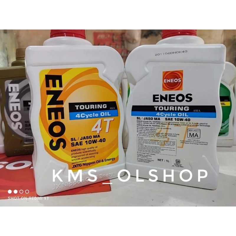 Oli Eneos Touring 4 Cycle Oil 4T SAE 10W-40 SL / JASO MA 1 Liter Pelumas Mesin Motor 1000 ml