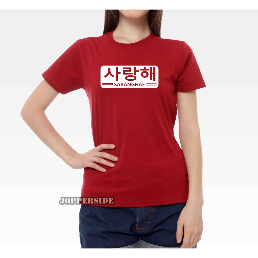 JOPPERSIDE T SHIRT KAOS DISTRO WANITA PEREMPUAN CEWEK SLIMFIT ORIGINAL PREMIUM KOREA SARANGHAE TW8