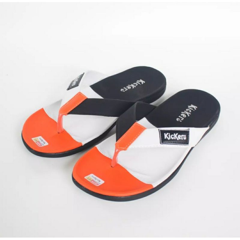 SANDAL JEPIT KICKERS PRIA TERBARU SENDAL JAPIT CASUAL KASUAL FLAT SELOP SLOP SLIP ON UNISEX