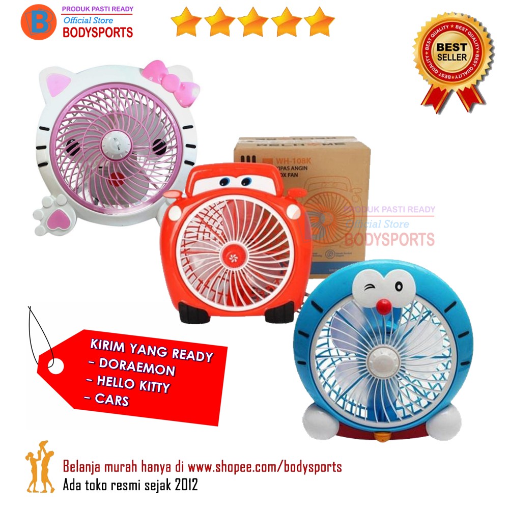 UNICORN KIPAS ANGIN DUDUK WH 106P Stand Fan MOTIF KUDA PONY Karakter Kartun Berdiri