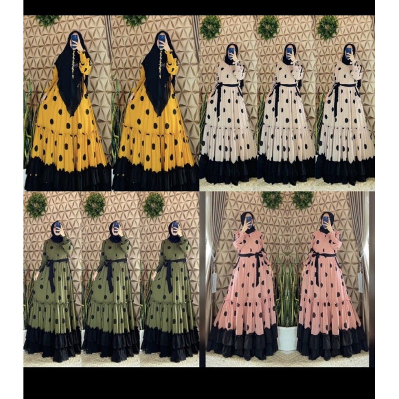 gamis ceruty rempel / gamis ceruty full puring / gamis jumbo/ceruty import