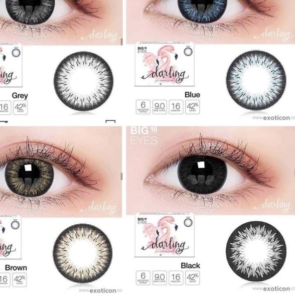 ✴ Softlens X2 Darling Exoticon Big Eyes 16mm / Softlense NORMAL / Soflen - BROWN, NORMAL ♦