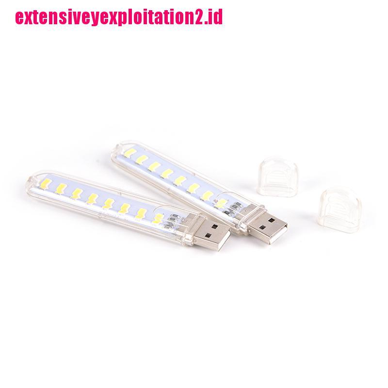 &lt; E2id &amp; &gt; Lampu Malam 8-LED Mini Portable Tenaga USB Untuk Laptop