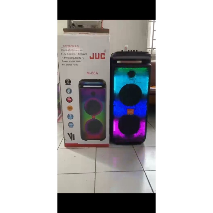 medan elektronik speaker party speaker portable juc m 88 double