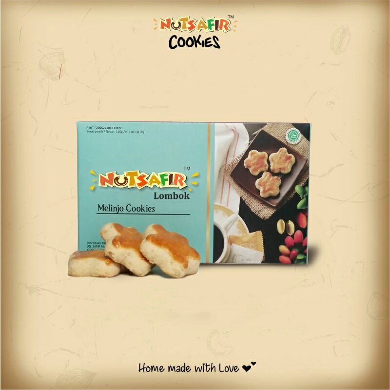 NUTSAFIR KUKIS RASA MELINJO / MELINJO COOKIES KHAS LOMBOK