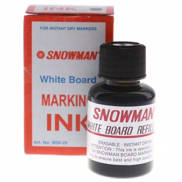 

Isi Tinta Spidol Snowman / Refill Tinta Spidol White Board Marking Ink