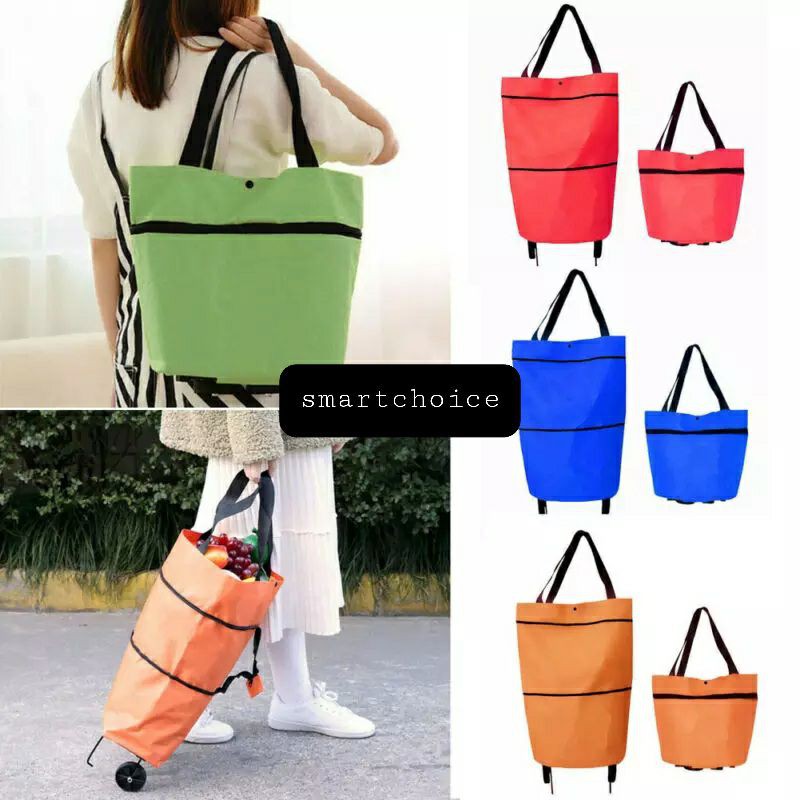 Jual Tas Belanja Troli Lipat Trolley Shopping Bag Tas Belanja Lipat Ta Trolley Multifungsi 1062