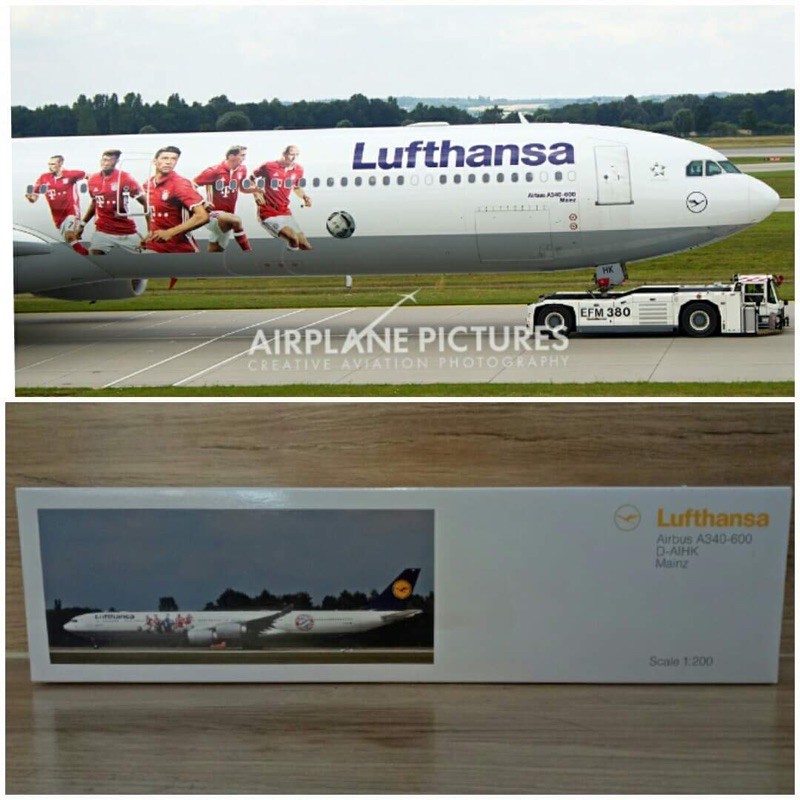 Diecast Pesawat Lufthansa A340-600 Hogan Wings(Plastik) 1:200