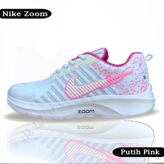 Sepatu Sneakers wanita Putih Biru-pink-hijau Vegasus Sepatu Olahraga Running Sport Senam Jogging Gym