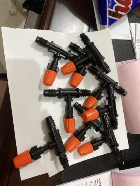 Sprayer Taman Mist Nozzle + Konektor Tee Untuk Selang Pe 11mm