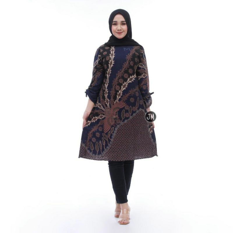 NEW DRESS BATIK WANITA MOTIF BATIK BFJ88Kdrt 001