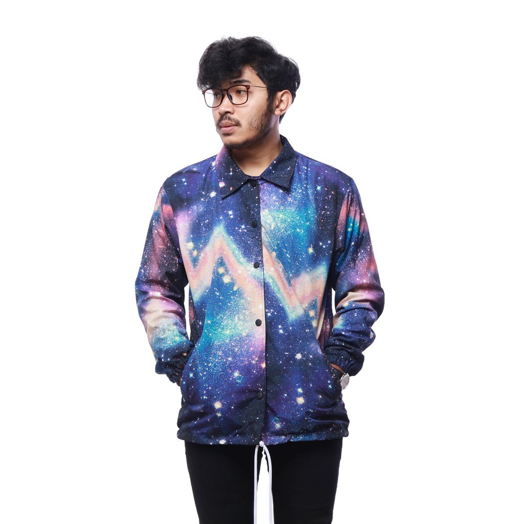 Jaket Pria Jaket Coach Fullprint Bleeding Famous Galaxy Jaket keren Terbaru Korea Style