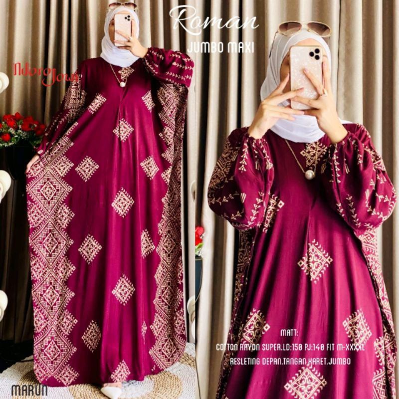 Kaftan Jumb0 - Kaftan Rayon -kaftan Viral -Wanita - Claudya Kaftan Kondangan Size Jumbo