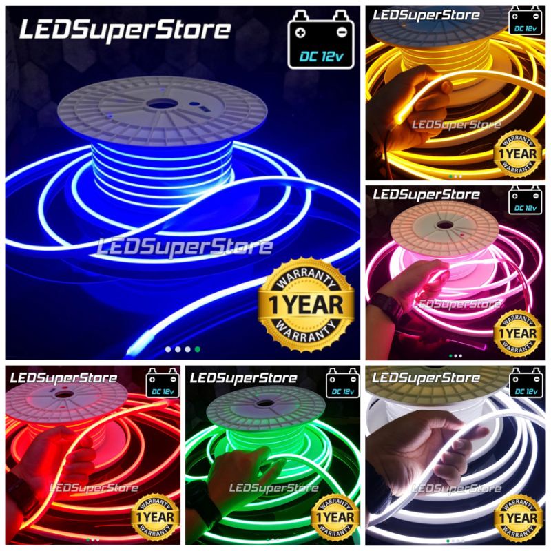 Lampu LED • Neon Flex 12V • IP65 • LED Strip • LED • LED RGB • 5 Meter • Indoor/Outdoor