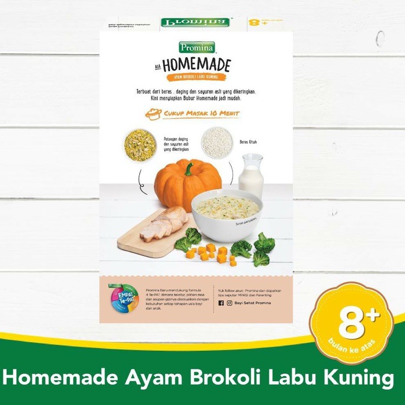 Promina Homemade Bubur Salmon Kentang Wortel &amp; Ayam Labu Kuning 100 gr