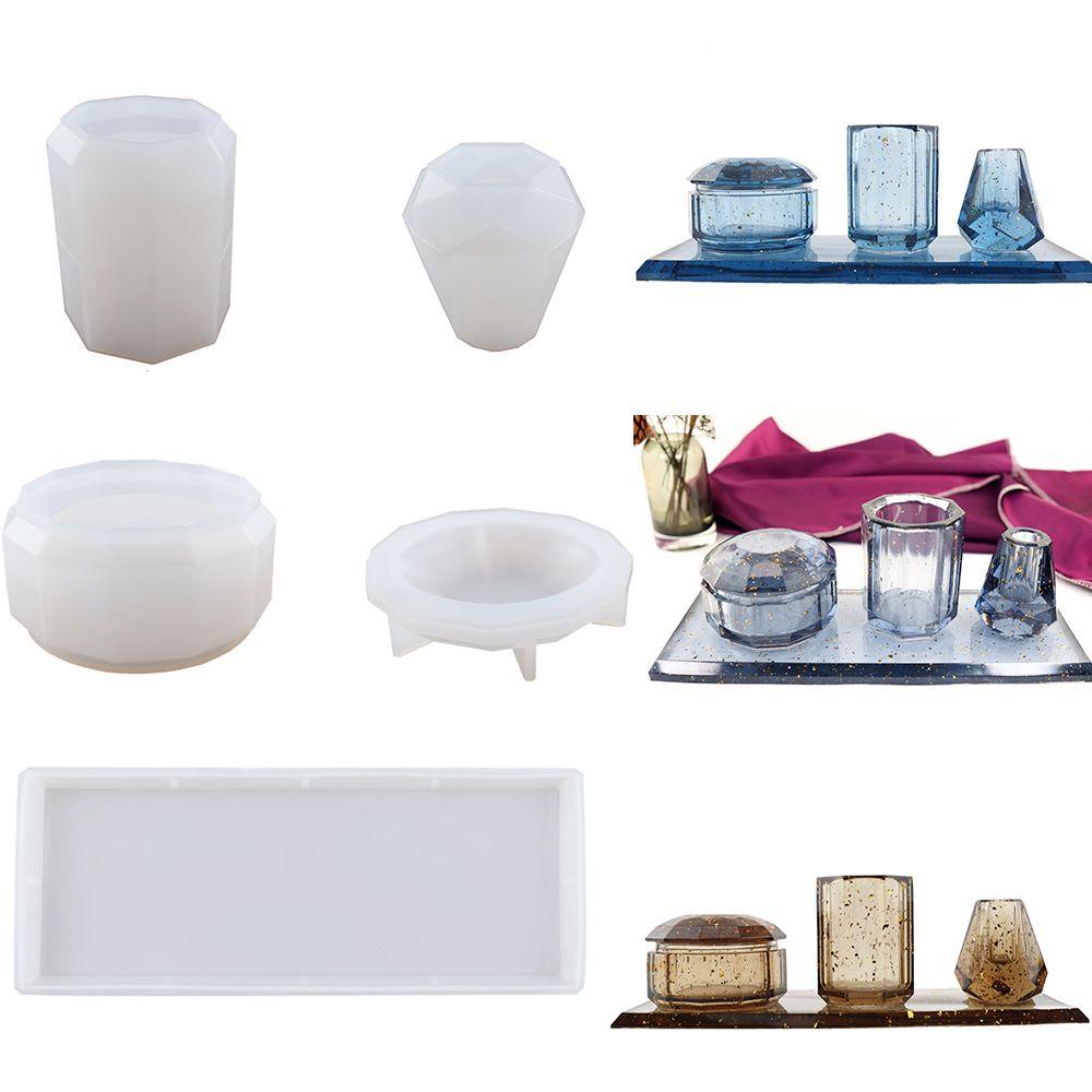 R-flower Resin Cetakan Craft Making Candlestick Vas Silikon Desktop Storage