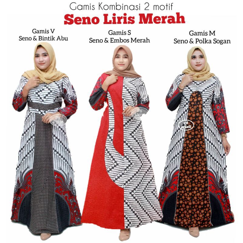 SARIMBIT KOMPLIT COUPLE FAMILY DEWASA ANAK SERAGAM KELUARGA BATIK SENO LIRIS MERAH LIRIS ZIGZAG