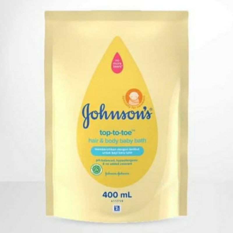 JOHNSON'S Top-to-toe Hair &amp; Body Baby Bath Refill 400ml