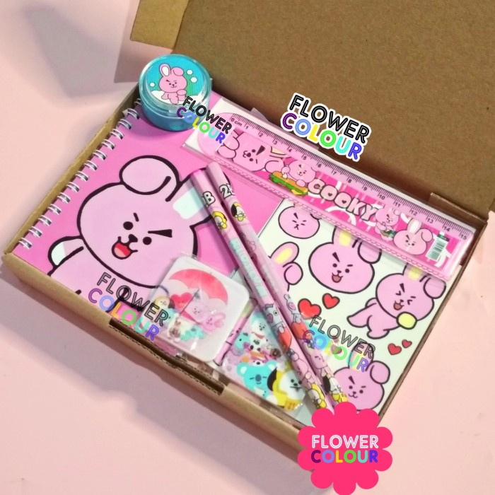 

Murah Paket Alat Tulis Bts Bt21 Cooky Terbatas