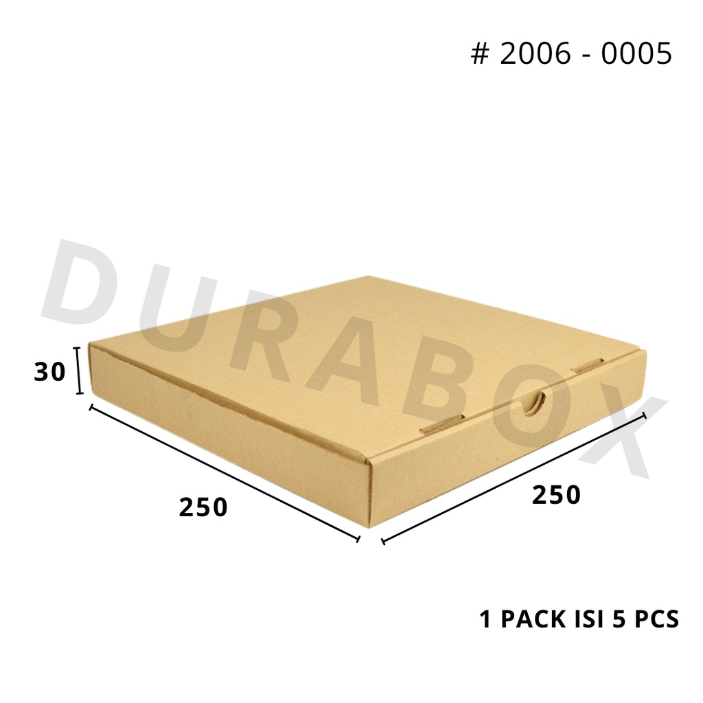 

25 x 25 x 3 cm PIZZA | KARDUS / KARTON BOX CORRUGATED - KEMASAN / PACKAGING / PACKING MAKANAN | #2006-0005