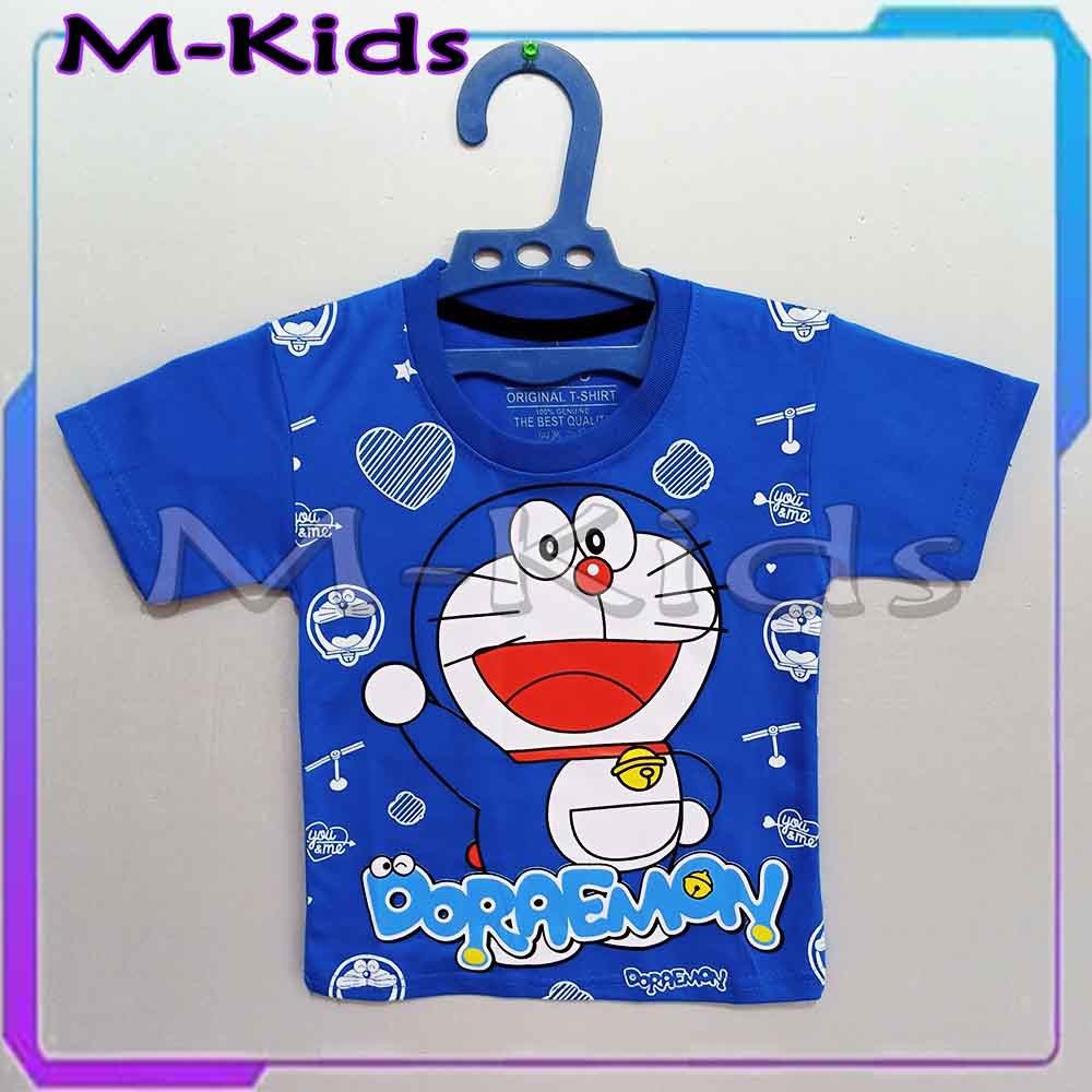 MKids88 - Baju Atasan KAOS Anak WorkZone Doraemon Superman Spiderman Dinosaurus