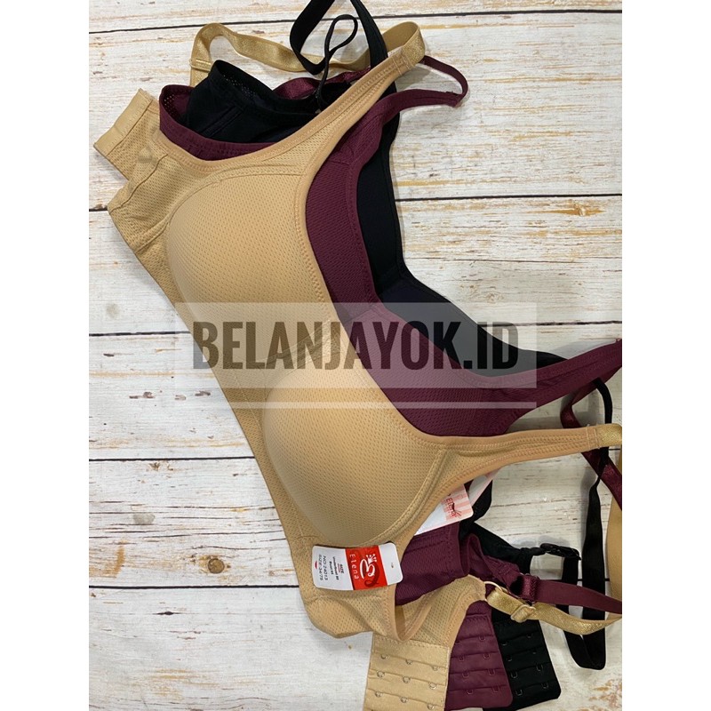 Bra Elena BE 24013 BH Elena Sport Bra Cup C Pori Tanpa Kawat Busa Tipis Kait 3