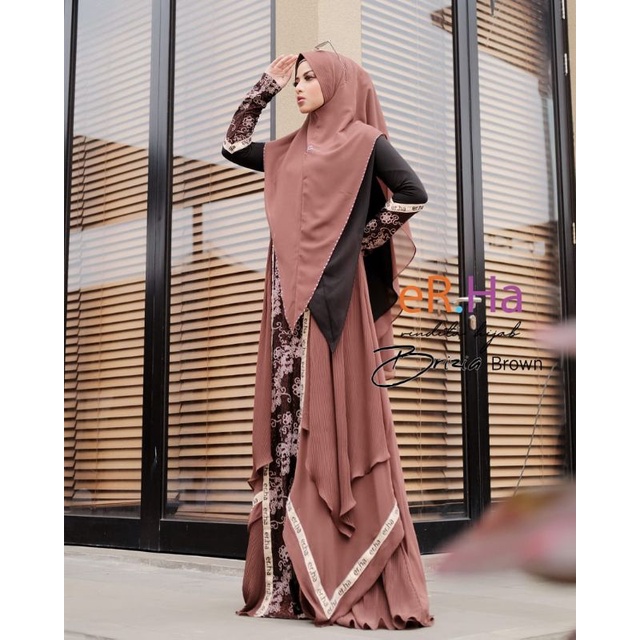 [ER.HA BY RINDITA] TERBARU GAMIS SYARI / DRESS SET MEWAH " BRIZIA SERIES " BY ERHA