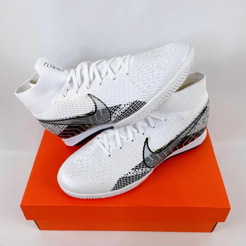 Sepatu Futsal Nike Mercurial Superfly 7 MDS White Black IC