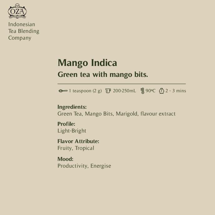 

[[BISA COD]] OZA Tea - Mango Indica | Green Tea | 40 gram (20 cups) TERPERCAYA Kode 729