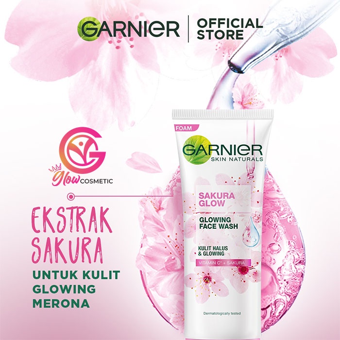 GARNIER SAKURA GLOW GLOWING FACE WASH 50ML