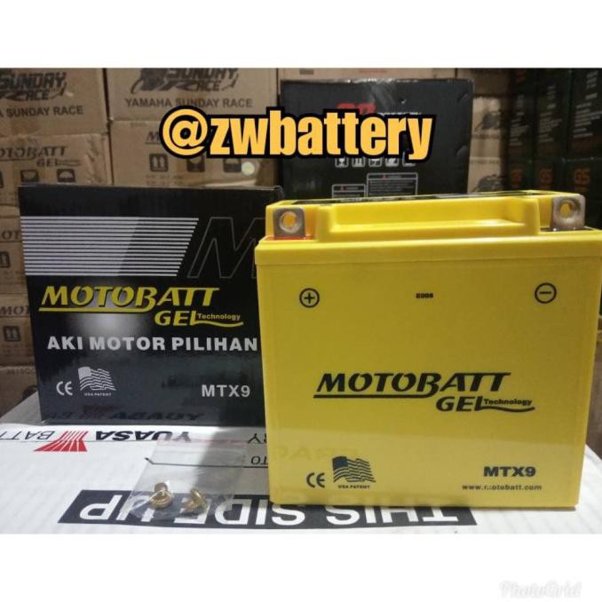 Aki Motor Suzuki Thunder 150-1125 Motobatt MTX9 Aki Gel-Aki Kering 9Ah