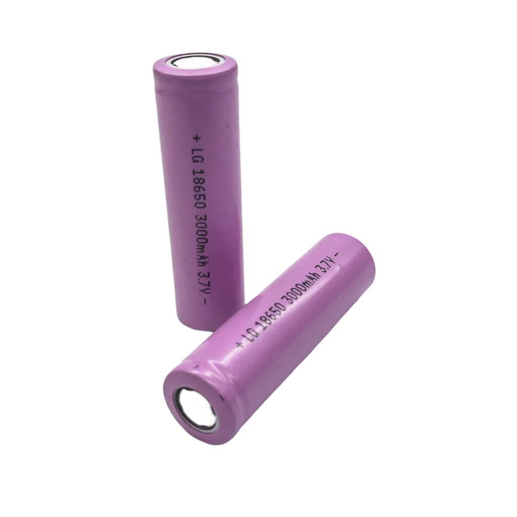 Batre 18650 Untuk Vape Senter Swatt Li-ION 3.7V - 3000mAh Paket 2pcs Warna Pink