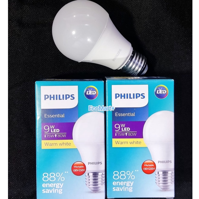 Lampu Philips LED 9W Kuning/Warm White Essential (bisa utk Buah Naga)