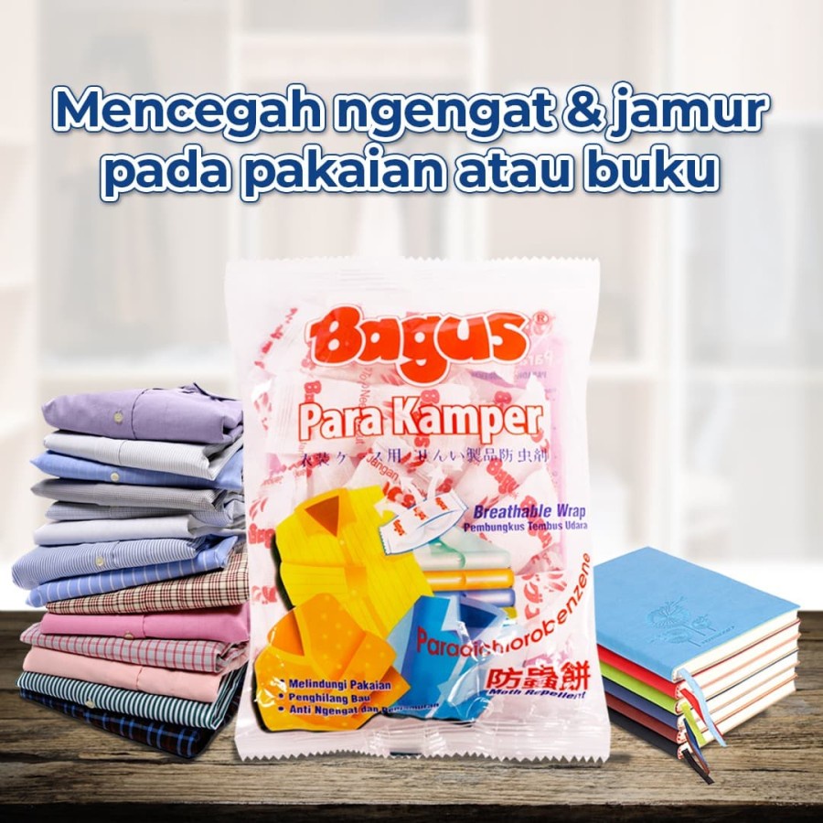 Kamper kapur barus lemari pakaian/baju/buku BAGUS PARA KAMPER 150 gram