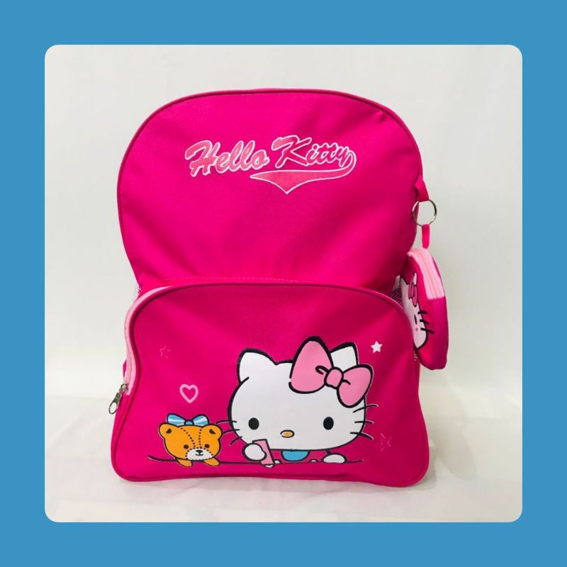 HelloKitty Tas Ransel Sekolah untuk Anak Perempuan PAUD/TK/SD Tas Korea Anak EMOEMO