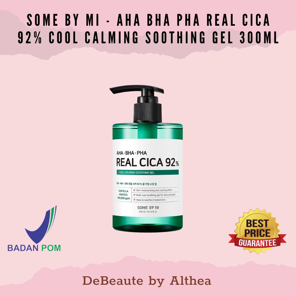 [BPOM] Some By Mi SOMEBYMI - AHA BHA PHA Real Cica 92% Cool Calming Soothing Gel 300ml